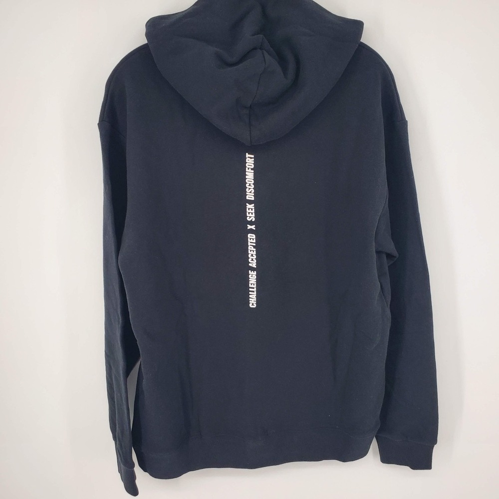 Seek Discomfort Hoodie Unisex Black Graphic Size Small NWT Men Womens - Picture 3 of 5